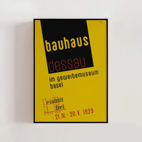 Bauhaus Dessau Im Gewerbemuseum, Basel Exhibition Poster 1929 by