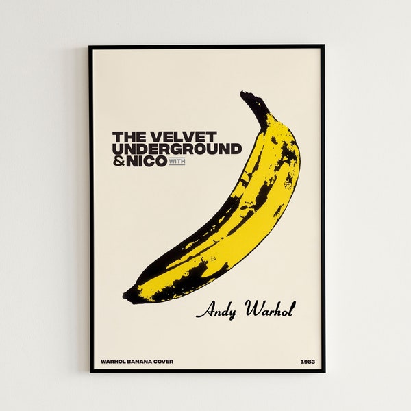 The Velvet Underground & Nico avec Andy Warhol | Affiche de décoration d'intérieur | Cadeaux de pendaison de crémaillère | Idée cadeau d'anniversaire