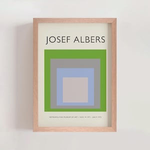Josef Albers Homage to The Square Poster, Geometric Abstract Mid Century Modern Contemporary Wall Art, Modern Gallery Wall Decor (A0676)