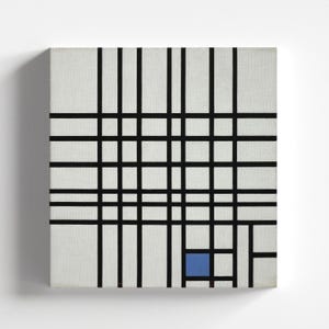 Composition No. 12 with Blue by Piet Mondrian 1936-42 | Abstract Art Print (D0442)