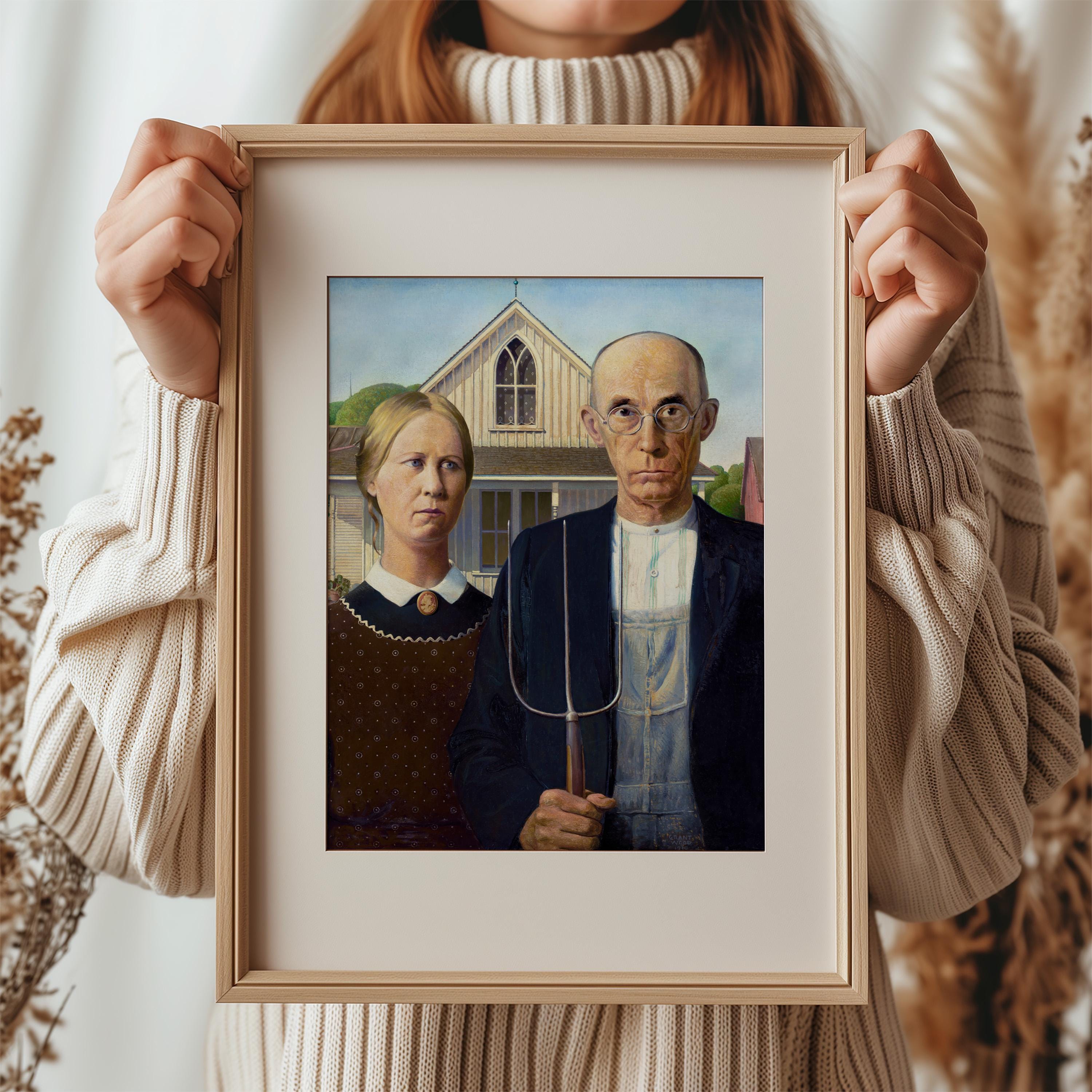 American Gothic by Grant Wood 1930 | American Art Print (B4649) - Etsy