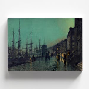 Verzending op de Clyde door John Atkinson Grimshaw 1881 | Victoriaanse kunstdruk (B4132)