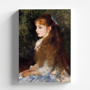 Portrait of Mademoiselle Irène Cahen d&#39;Anvers (Little Irene) by Pierre-Auguste Renoir 1880 | Impressionism Art Print (B3590)