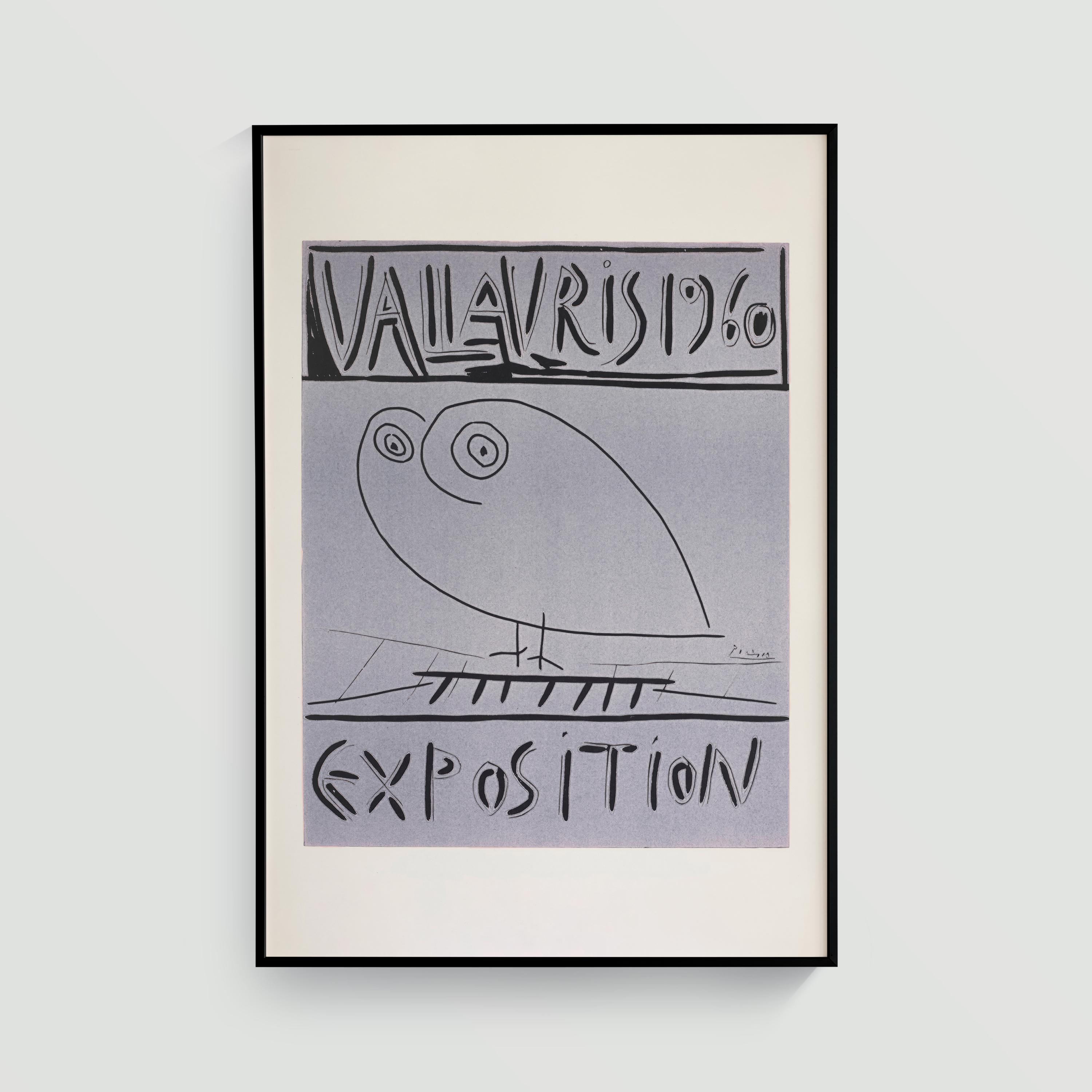 Pablo Picasso Vallauris 1960 Exposition Poster, Vintage French