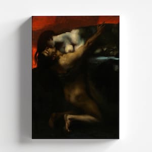 The Kiss of the Sphinx by Franz Stuck 1895 | Symbolism Art Print (D0852)
