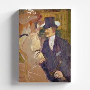 The Englishman (William Tom Warrener) at the Moulin Rouge by Henri de Toulouse-Lautrec 1892 | Post-Impressionist Art Print (D0620)