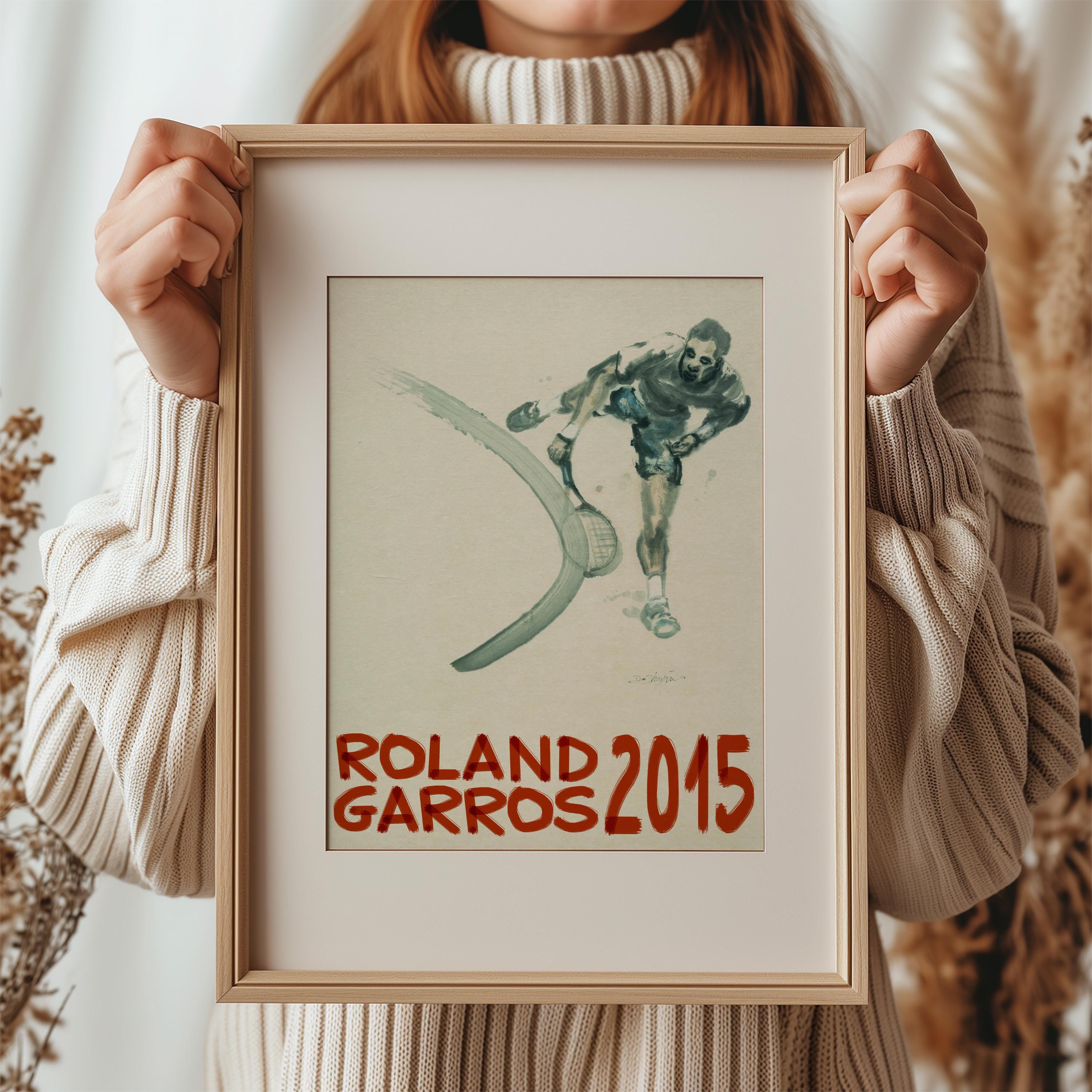 DU ZHENJUN Roland Garros French Open 31,25 x 23,5 Poster 2015