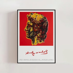 Andy Warhol Alexander the Great, Modern Pop Art, Retro Wall Decor, Contemporary Art Gallery Wall Decor, Living Room Home Decor (A0485)