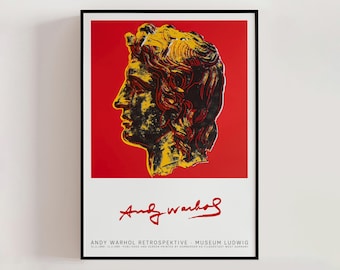 Andy Warhol Alexander the Great, Modern Pop Art, Retro Wall Decor