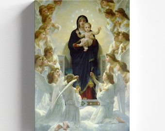 Digital, 1900, William-adolphe Bouguereau, 'the Virgin With Angels