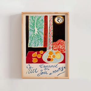 Henri Matisse Nice, Travail et Joie, 1948 Lithograph Poster Art Print | Modern Art Print (A0020)