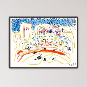 Toros y Toreros av Pablo Picasso Affischtryck | Temple Complex Art, abstrakt konst från 1960-talet (B0526)