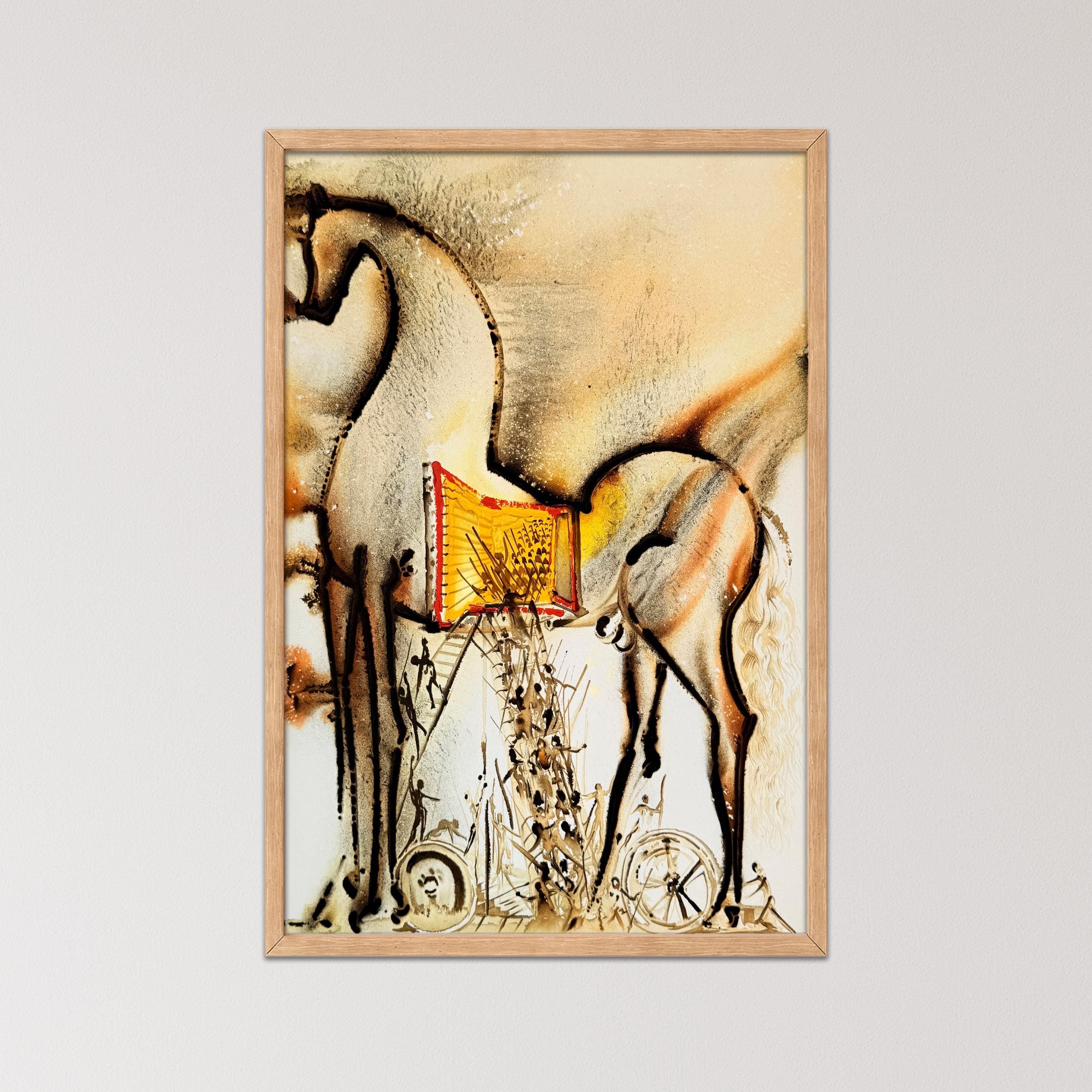 Reproduction Tableau Salvador Dali - Chevauchée Céleste - Toile Ou Papier, Format Poster
