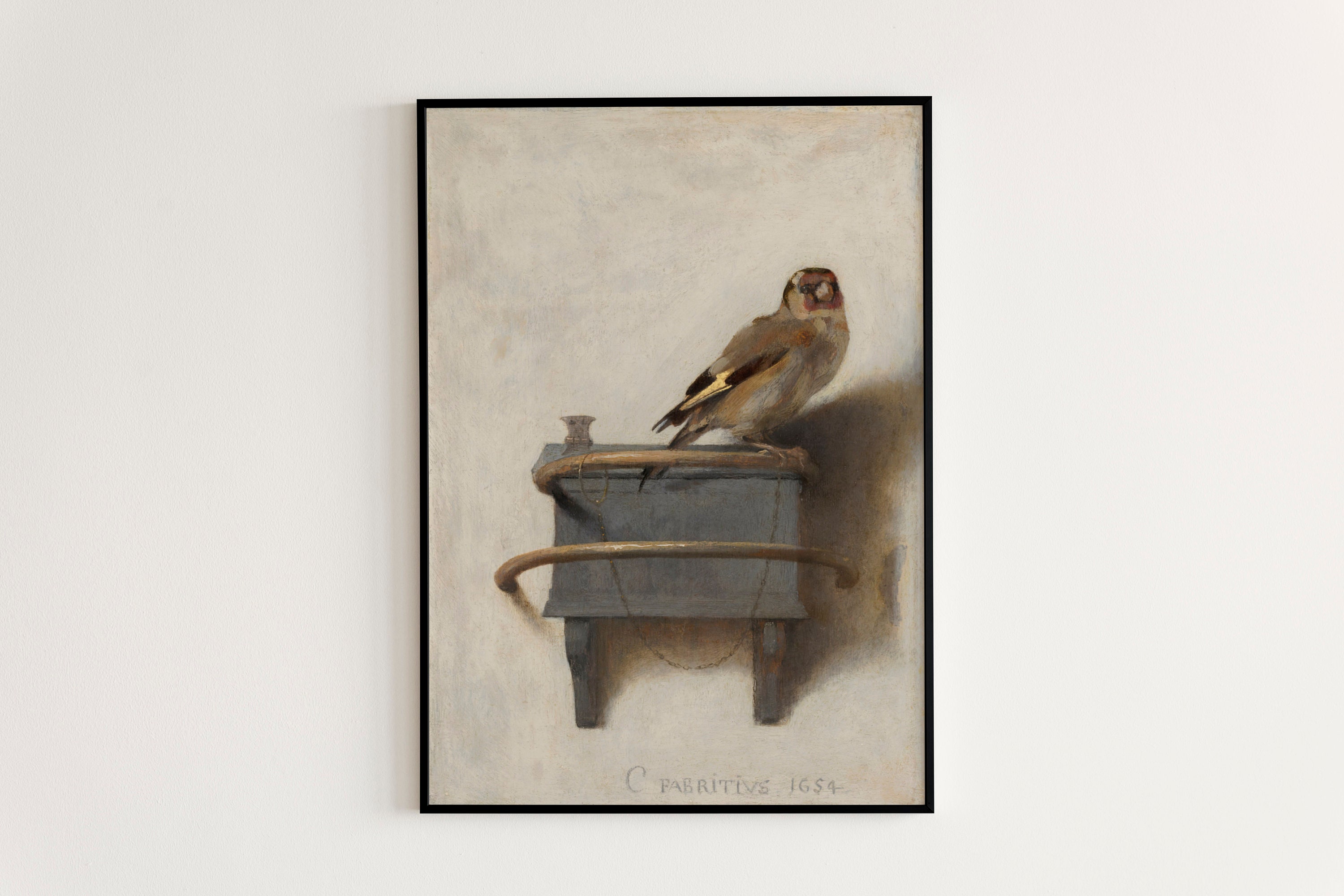 The Goldfinch by Carel Fabritius 1654 Dutch Golden Age, Animal Painting ...