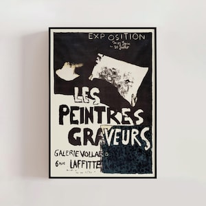 Pierre Bonnard The Painter-Printmakers Exhibition Poster 1896, Vintage Art Nouveau, French Art, Modern Gallery Wall Decor Home Decor (A0399)
