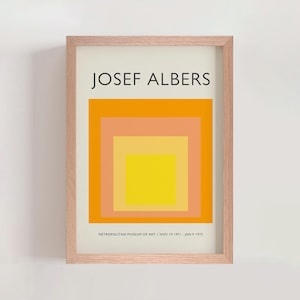 Josef Albers Homage to The Square Poster, Geometric Abstract Mid Century Modern Contemporary Wall Art, Modern Gallery Wall Decor (A0670)