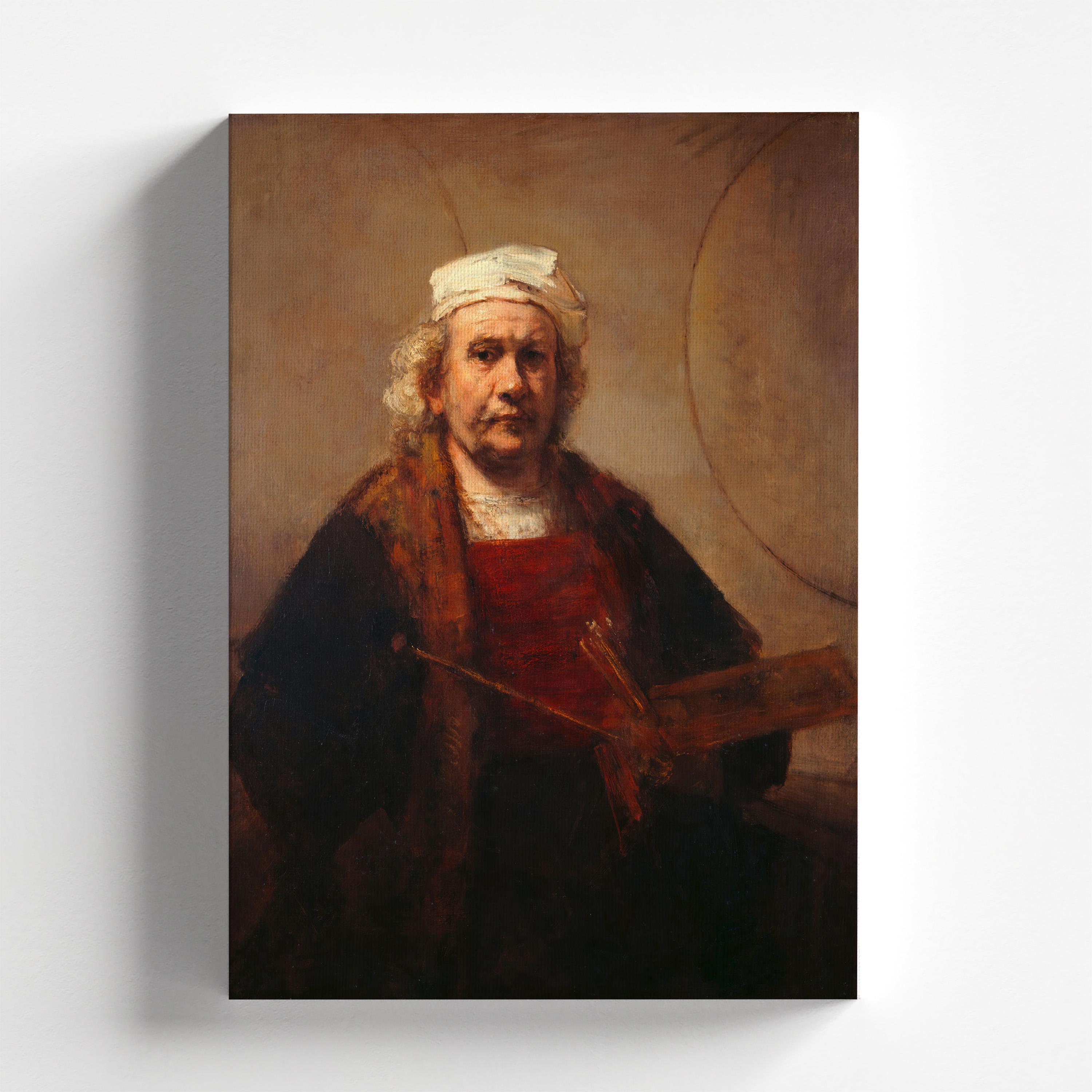 Self-portrait With Two Circles by Rembrandt 1665 | Baroque Art