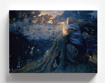 Fantasy in Twilight by Edward Robert Hughes 1911 | Pre-Raphaelite Art Print (B4938)