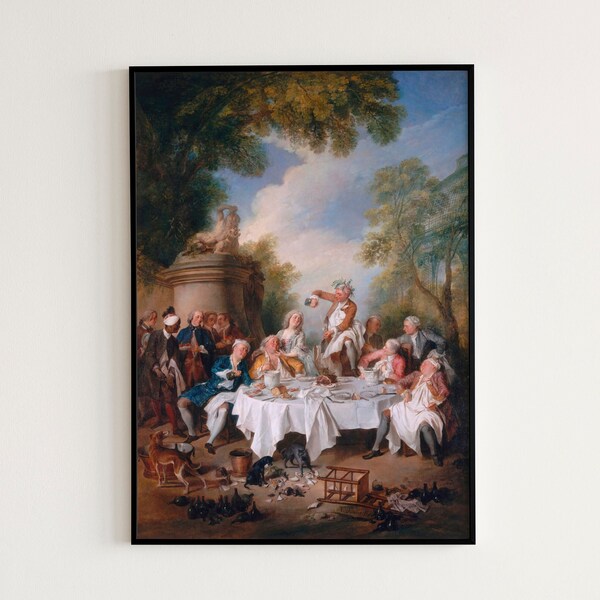 Le Dîner au jambon de Nicolas Lancret 1735 | Rococo