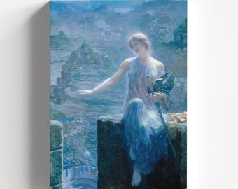 The Valkyrie's Vigil by Edward Robert Hughes 1909 | Pre-raphaelite