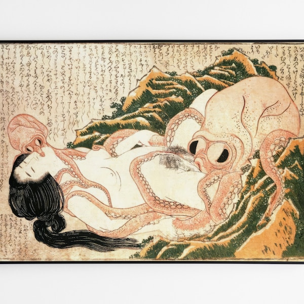 Le rêve de la femme du pêcheur de Katsushika Hokusai 1814 | Ukiyo-e, japonais