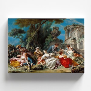 The Bird Catchers by François Boucher 1748 | Rococo Art Print (B4155)