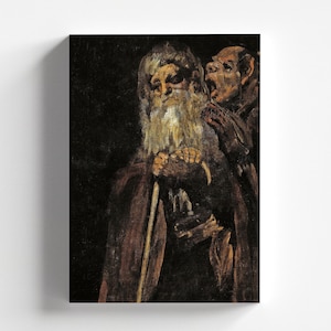 Two Old Men from &#39;The Black Paintings&#39; by Francisco Goya 1819-23 | Romanticism Art Print (B3184)