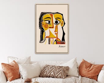 Stylized Portrait of Jacqueline by Pablo Picasso Canvas Print | Portrait Art, Stylized Portrait (A0063)