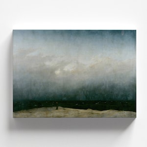 Monaco in riva al mare (Der Mönch am Meer) di Caspar David Friedrich 1808-10 / Stampa artistica del Romanticismo (B3977)