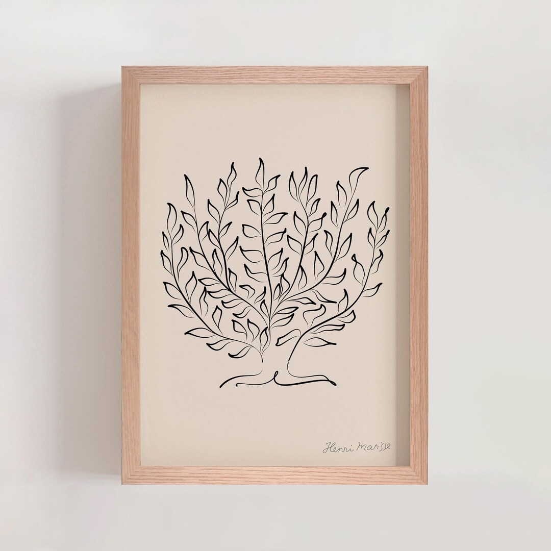 Matisse リーフデザイン 大判絵画 Mid Century Fruit Market Wall Art, Henri Matisse Print, Maximalist