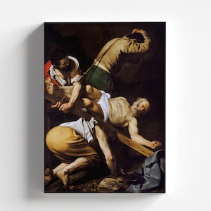 Crucifixion of St. Peter by Caravaggio 1601 | Baroque Art Print (B4178)