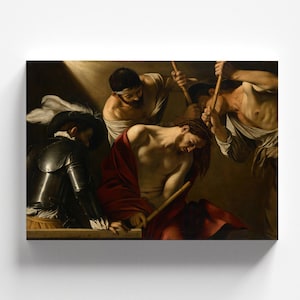 The Crowning with Thorns by Caravaggio 1603 | Baroque Art Print (B3947)