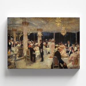 Una serata del Gran Premio al padiglione di Armenonville di Henri Gervex 1905 / Stampa artistica accademica (D0348)