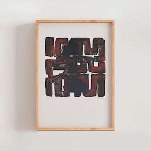 Pierre Soulages Print, Eau-forte No. 11 (R. XI), Sztuka abstrakcyjna, Litografia, Sztuka ścienna w stylu vintage, Dekoracja ścienna nowoczesnej galerii, Wystrój domu (A0351)