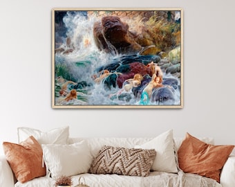 The Tomb of Achilles by Hirschl | Dark Mythological Canvas Wall Art, Dramatic Classical Decor (D0016)