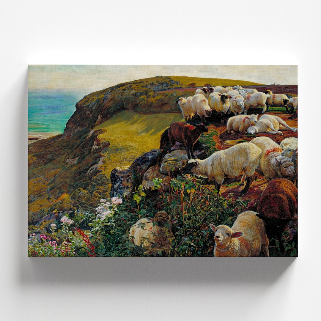 Our English Coasts (strayed Sheep) by William Holman Hunt 1852