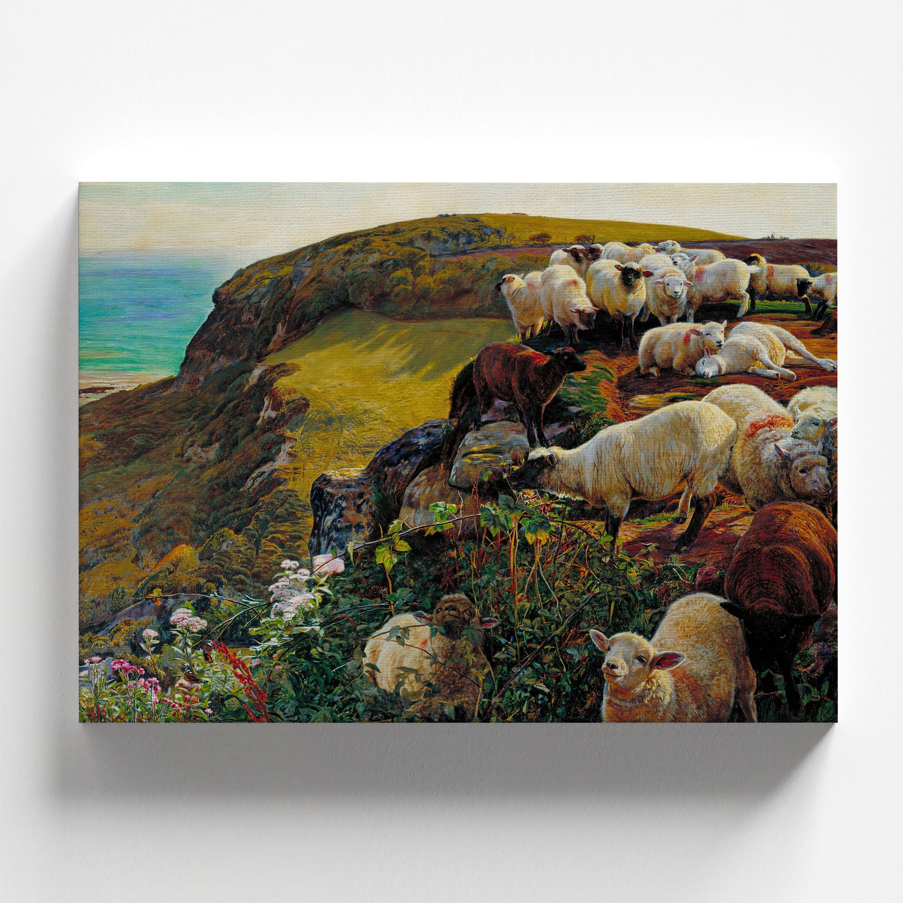 Our English Coasts (strayed Sheep) by William Holman Hunt 1852