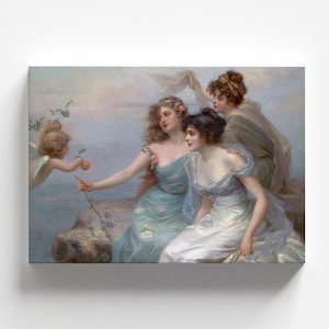 De drie gratiën van Édouard Bisson 1899 | Academische kunstafdruk (D1075)