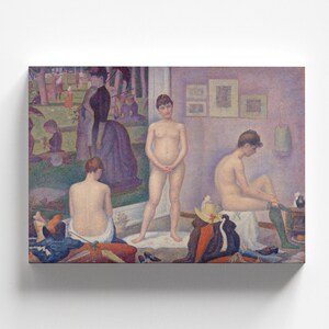Modelos (Les poseuses) por Georges Seurat 1886 | Impressão artística de pontilhismo (B3912)