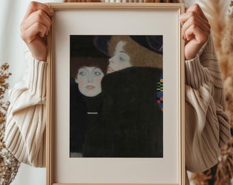 Friends I (the Sisters) by Gustav Klimt (1907) | Art Nouveau