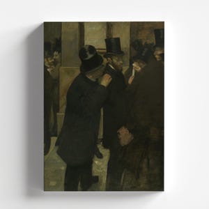 Portraits at the Stock Exchange by Edgar Degas 1878-79 | Realism Art Print (D0840)