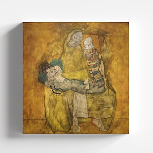 Mother with Two Children II by Egon Schiele 1915 | Expressionism Art Print (B4226)