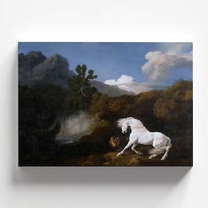 Horse Frightened by a Lion 1770 | Georgian Art Print (B4221)