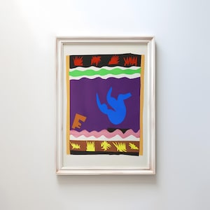 The Toboggan (Le Toboggan) from &#39;Jazz&#39; by Henri Matisse 1947 | Fauvist Modern Art Print (B4793)