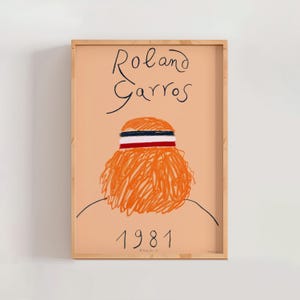 Roland Garros French Open 1981 Poster, Eduardo Arroyo, moderne französische Kunst, Lithographie, Tennis Poster, zeitgenössische Wandkunst (A0327)