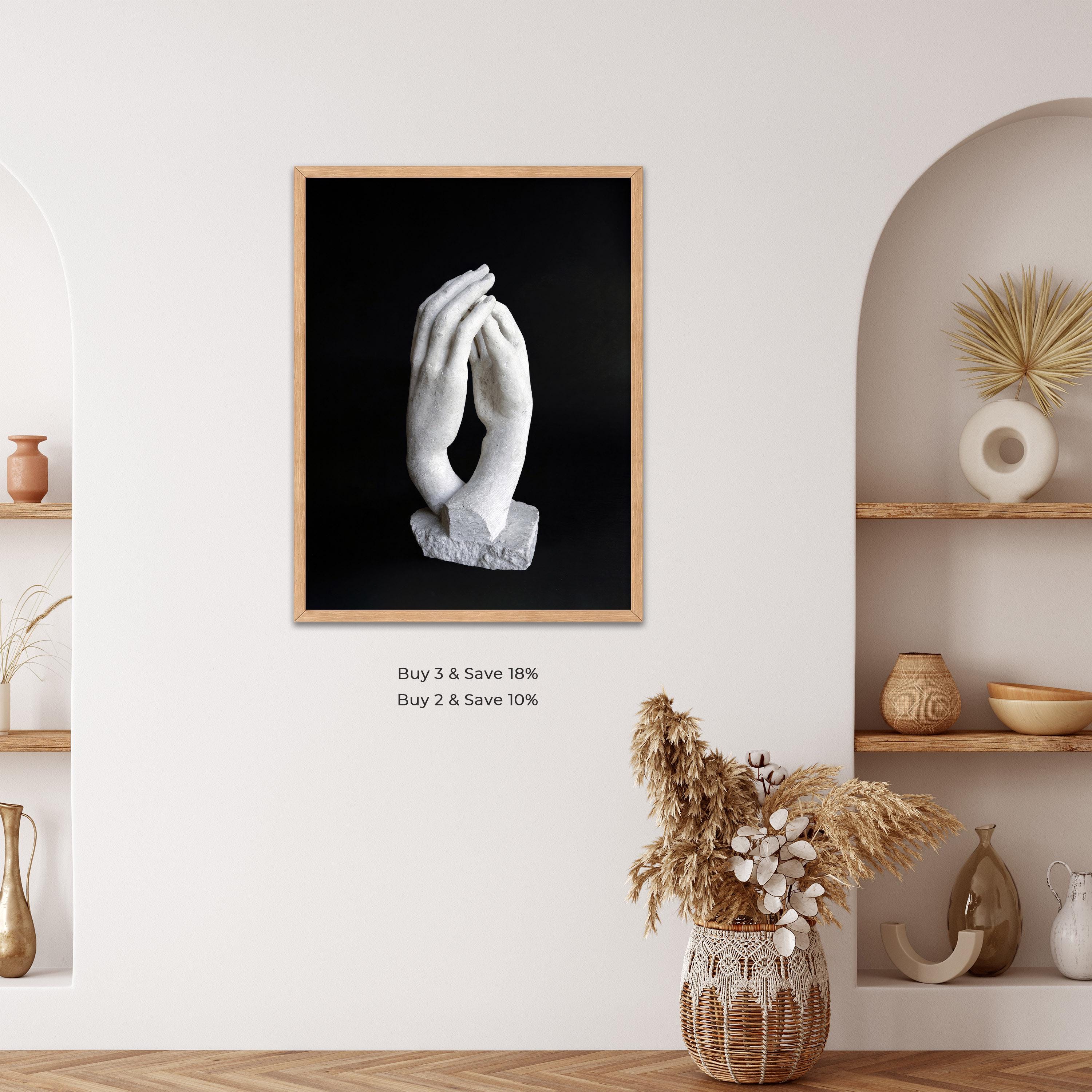 The Cathedral by Auguste Rodin Poster Print | Sculpture Art, Hands