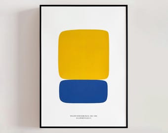 Yellow Over Dark Blue by Ellsworth Kelly 1964-65, Geometric