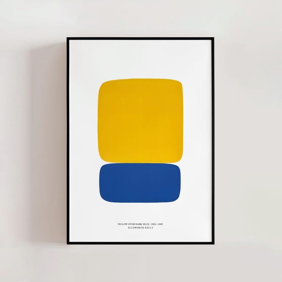 Yellow Over Dark Blue by Ellsworth Kelly 1964-65, Geometric