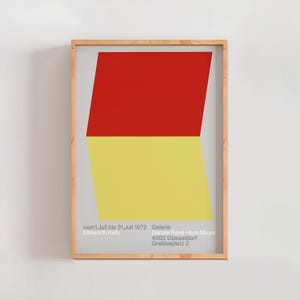 Cartaz da exposição Galerie Denise Rene Hans Mayer, 1972, de Ellsworth Kelly, pôster de arte abstrata geométrica, arte de parede minimalista (A0560)