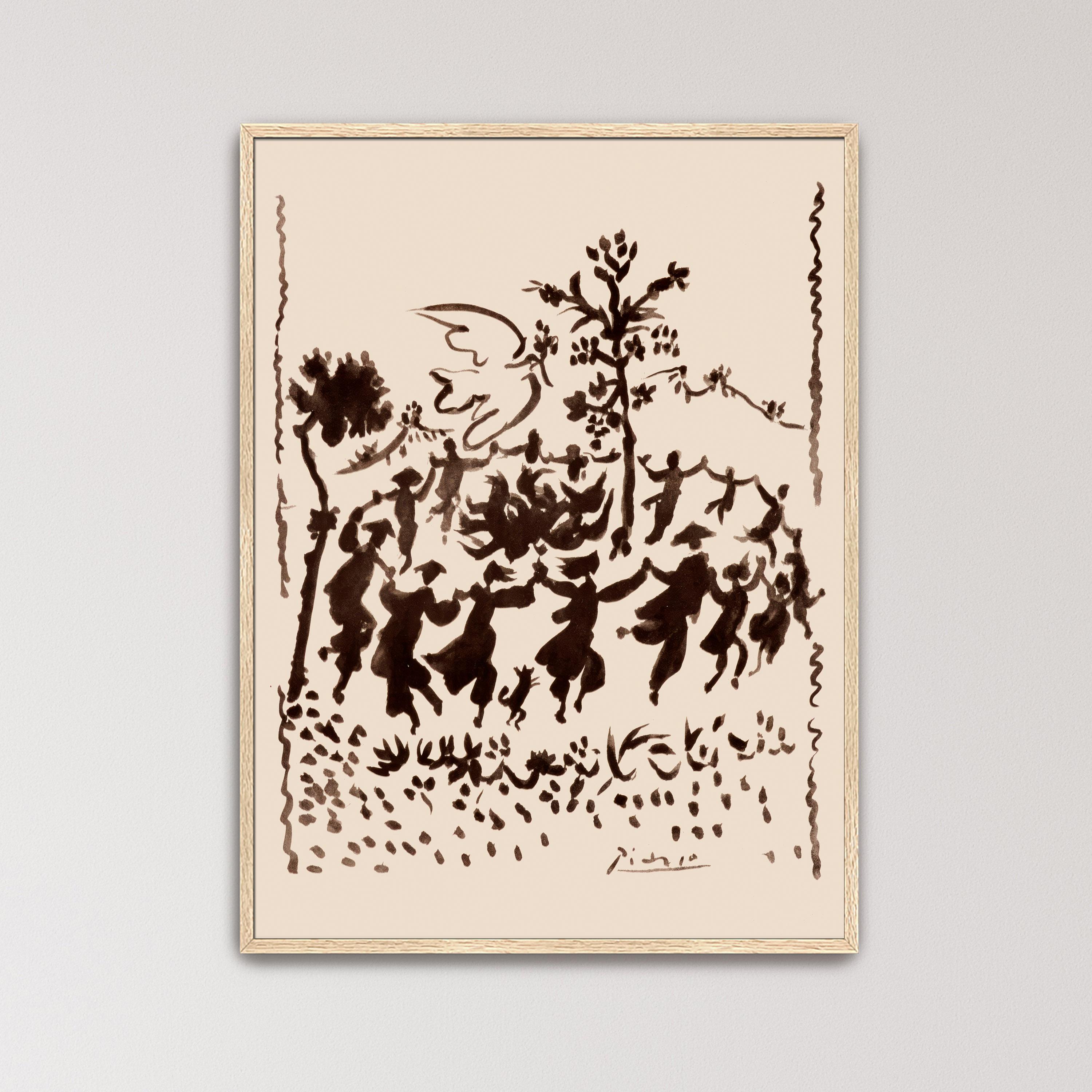 Vive La Paix! by Pablo Picasso Poster Print | Group Dance Art